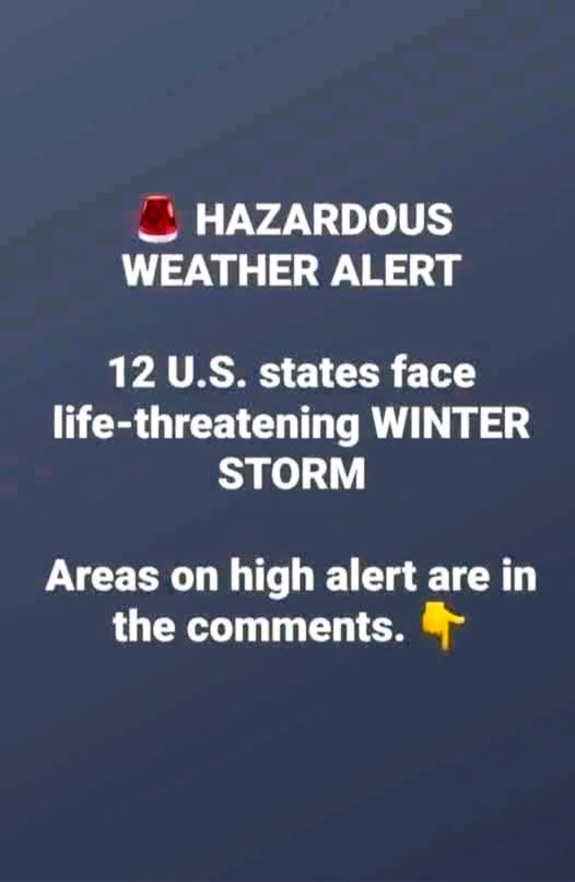 12 US States Face Hazardous Winter Storm Warnings — Weather Forecast ...